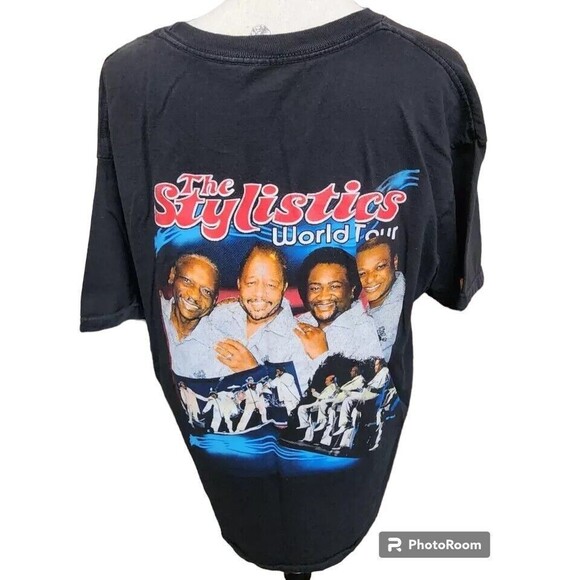 Stylistics World Tour T-Shirt Size XL Black R&B Music Band 2 Sides - Picture 2 of 7